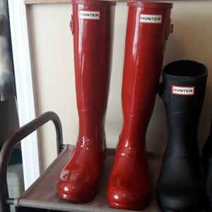 Red Hunter boots